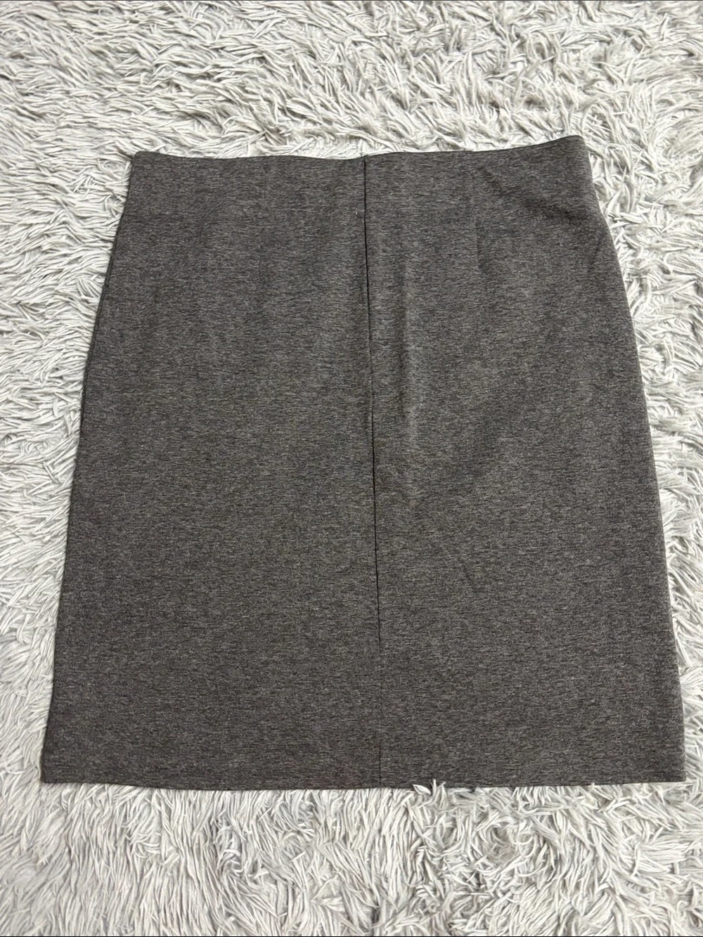 Dark Heather Gray Ponte-Knit Pencil Skirt